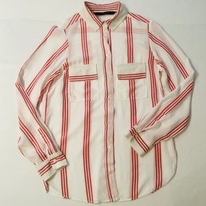 Zara striped long sleeve light shirt